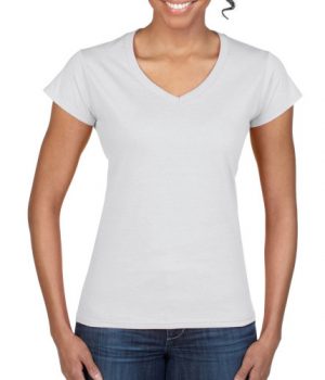 PLAYERA CUELLO V DAMA GILDAN 64V000L