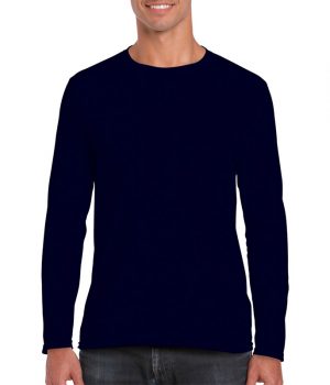 PLAYERA CUELLO REDONDO MANGA LARGA CABALLERO GILDAN 64400