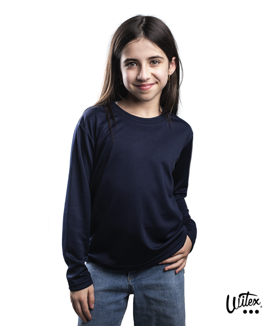 PLAYERA CUELLO REDONDO MANGA LARGA NIÑOS WITEX J34